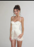 Ivory Lace Corset Mini Dress