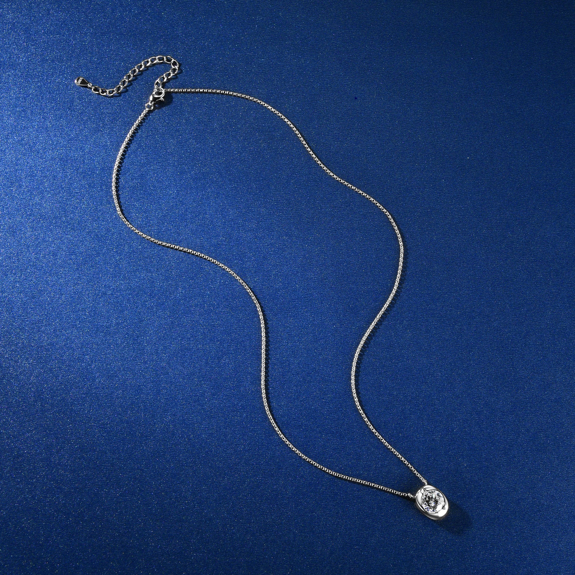 S925 Sterling Silver Moissanite Ingot Pendant Necklace