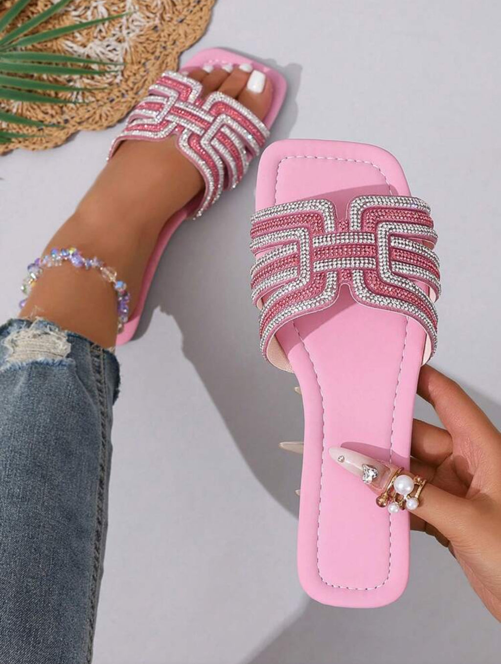 Rhinestone sandals