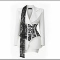 Corset Lace Blazer Dress