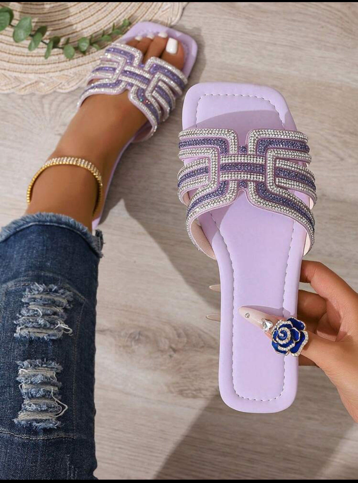 Rhinestone sandals
