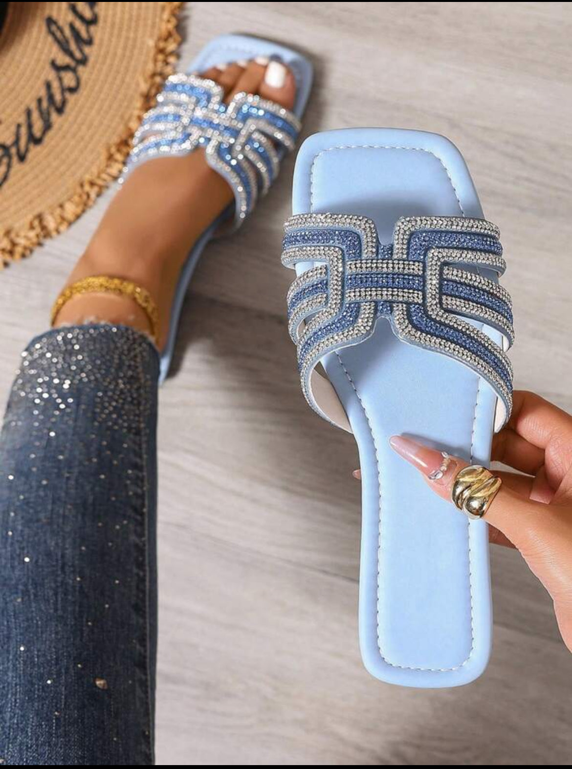 Rhinestone sandals