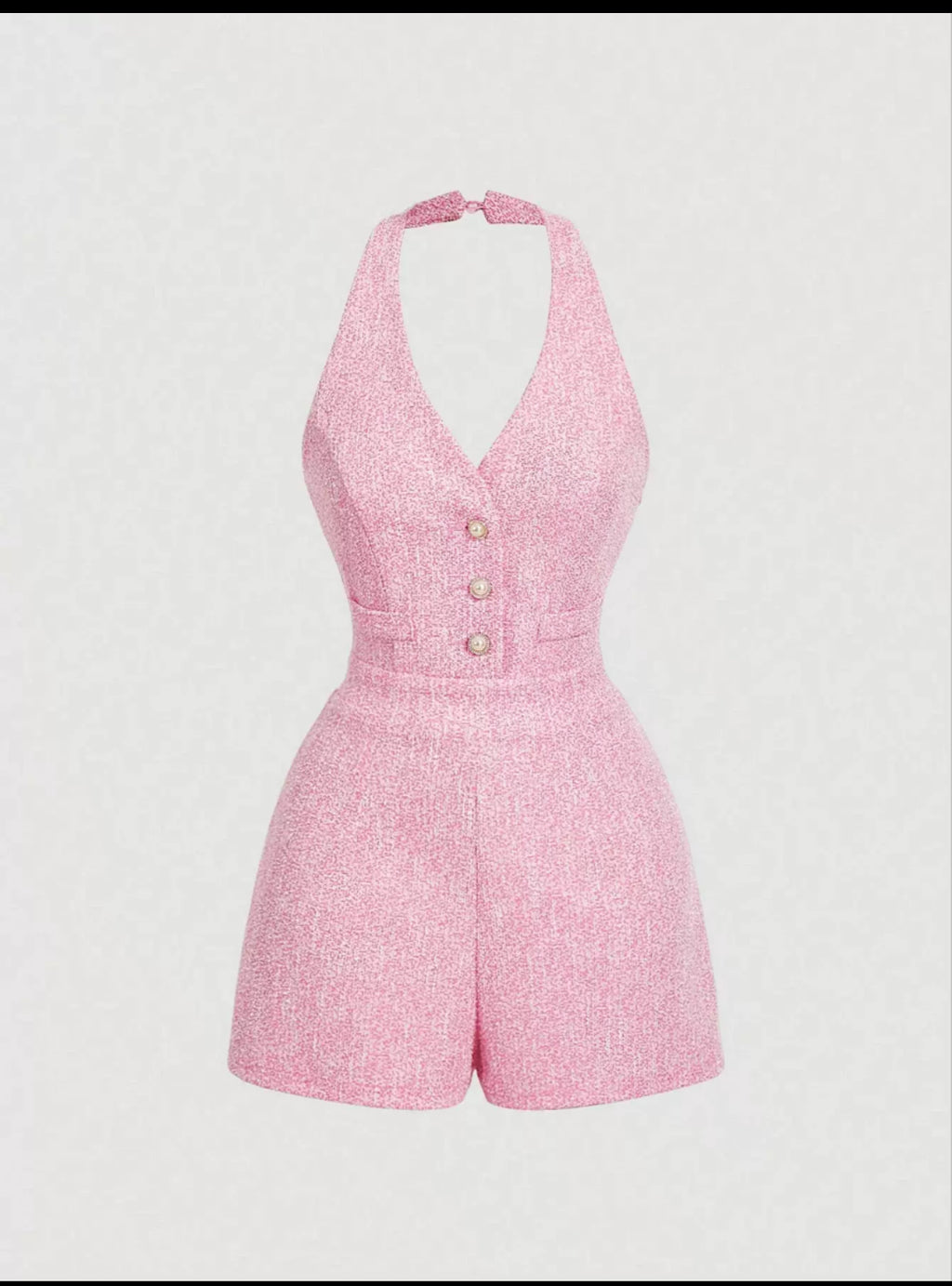 Tweed halter rompers