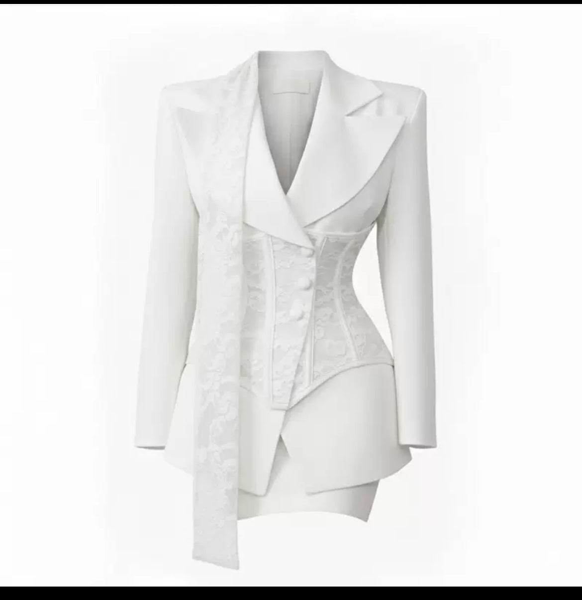 Corset Lace Blazer Dress