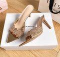 Ivory Ruffle Organza heels