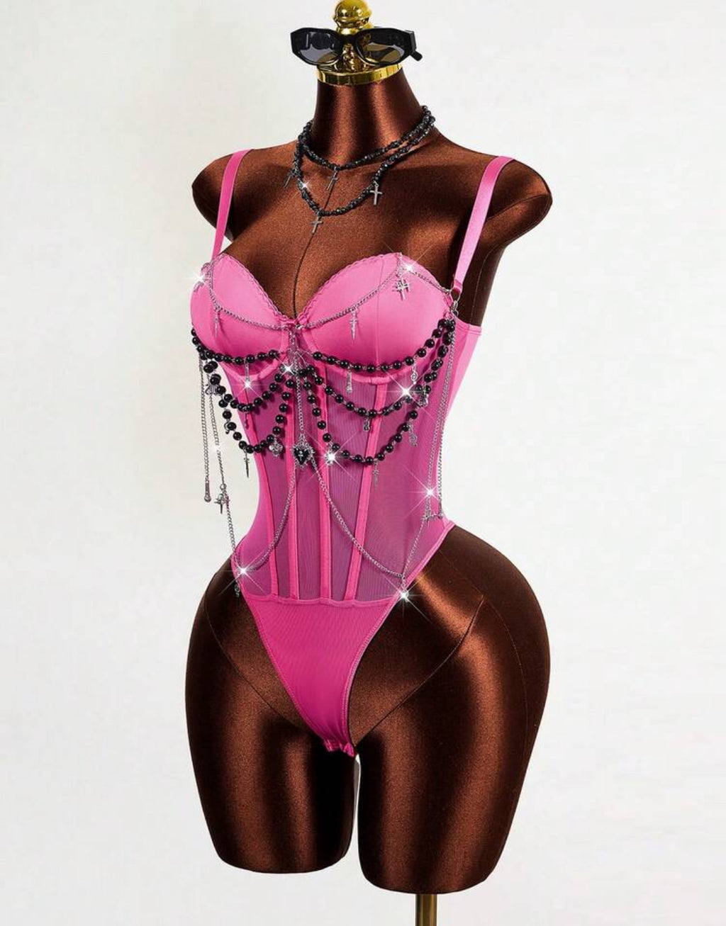 Emo chained bodysuit