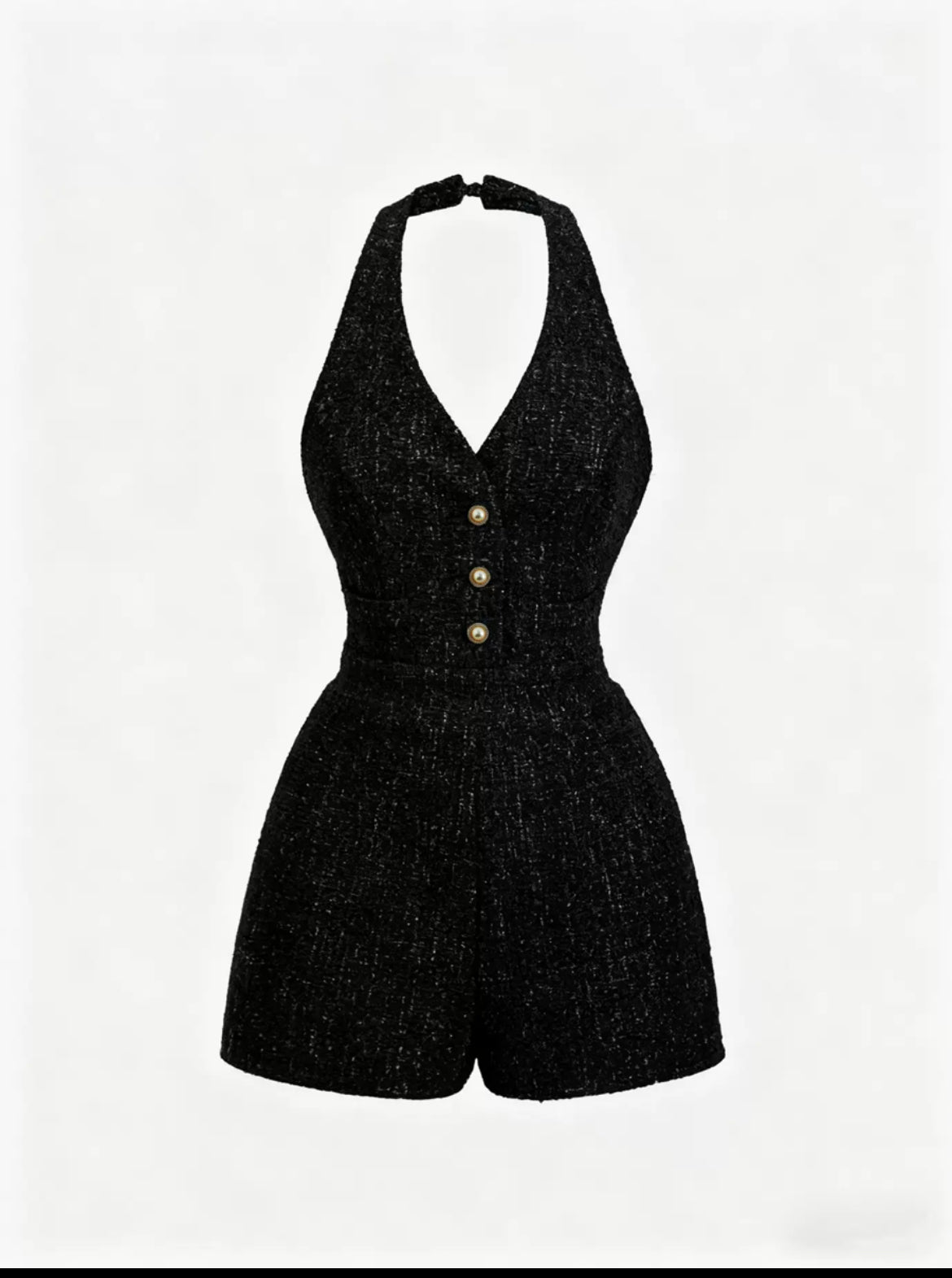 Tweed halter rompers