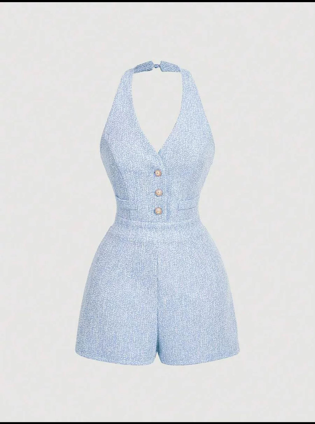 Tweed halter rompers