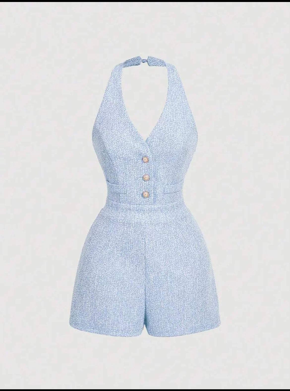 Tweed halter rompers
