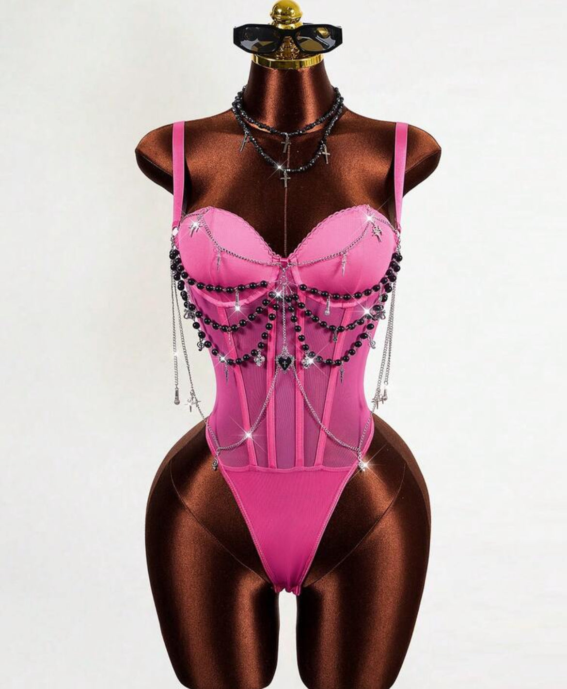 Emo chained bodysuit