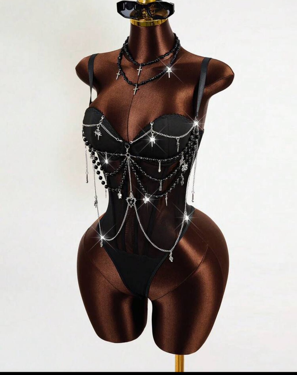 Emo chained bodysuit