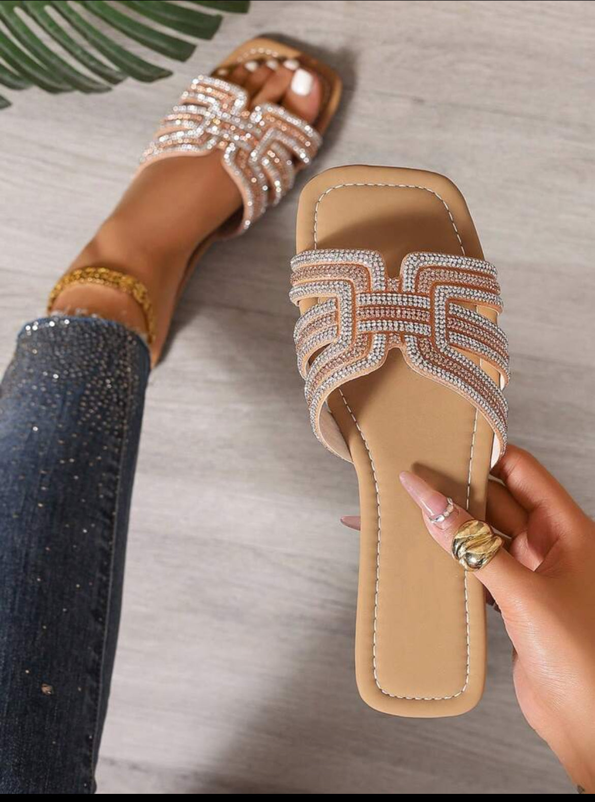 Rhinestone sandals