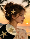 Gold Starfish Hair Clips