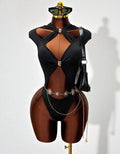 Black Cutout Ring Monokini