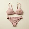 Kiki triangle bikini blush