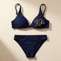 Kiki triangle bikini navy