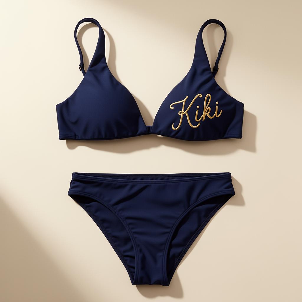 Kiki triangle bikini navy