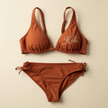 Kiki bandeau bikini terracotta