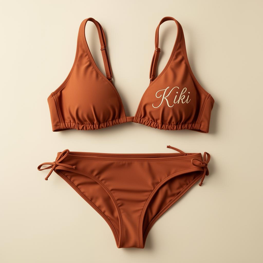 Kiki bandeau bikini terracotta