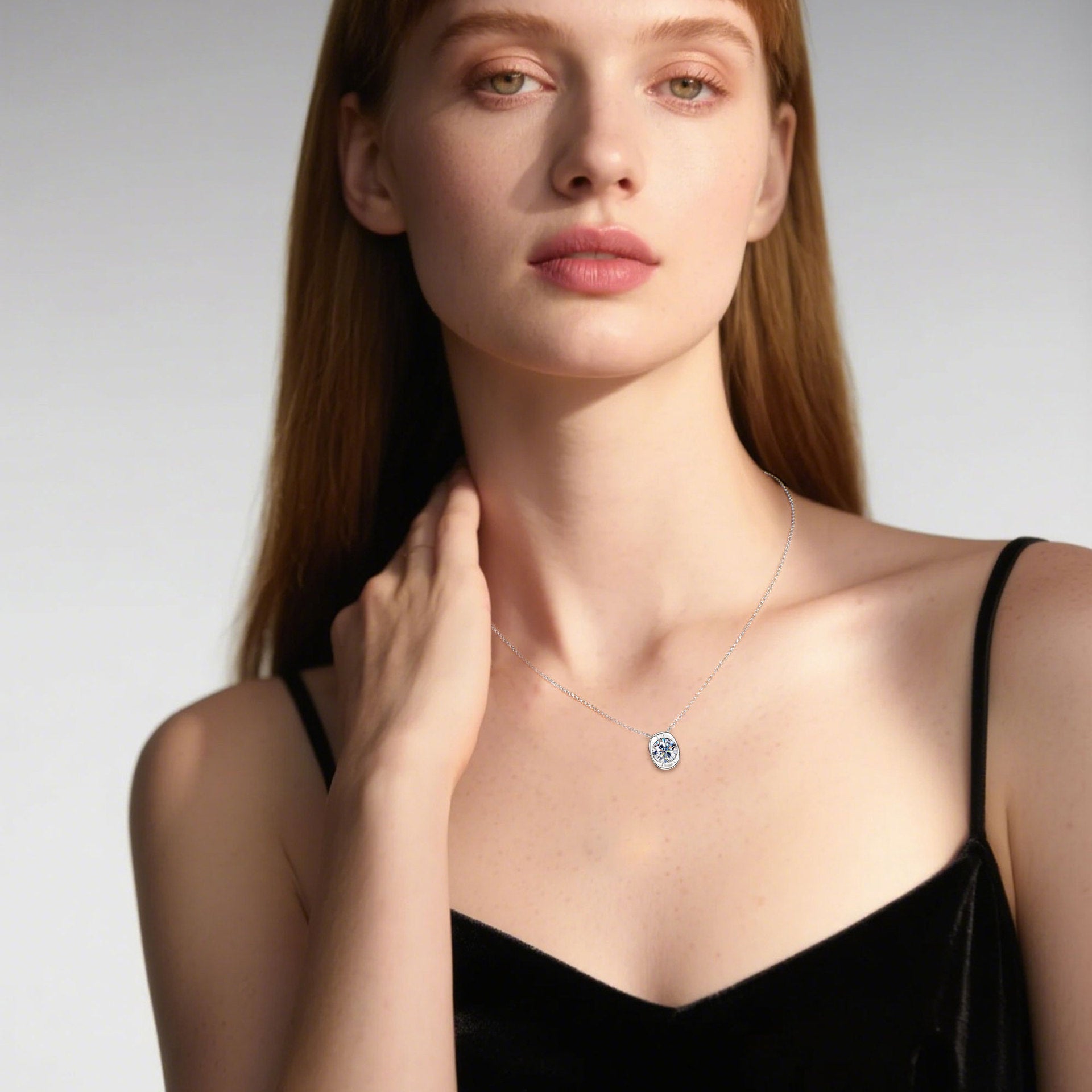 S925 Sterling Silver Moissanite Ingot Pendant Necklace