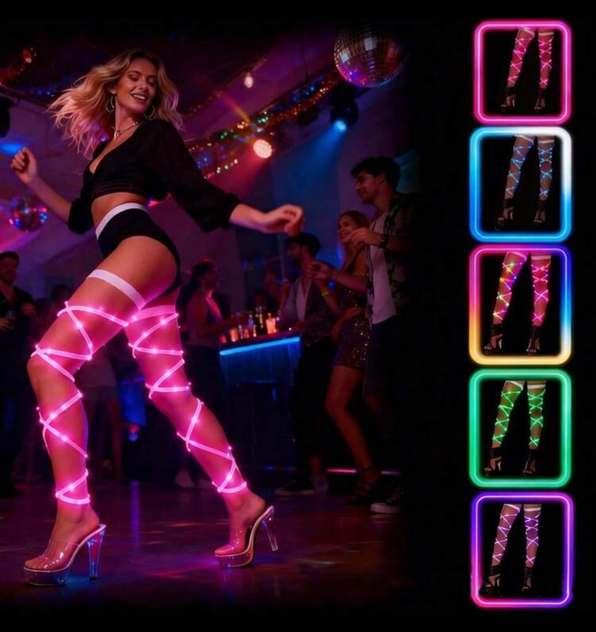 LED light-up leg wraps