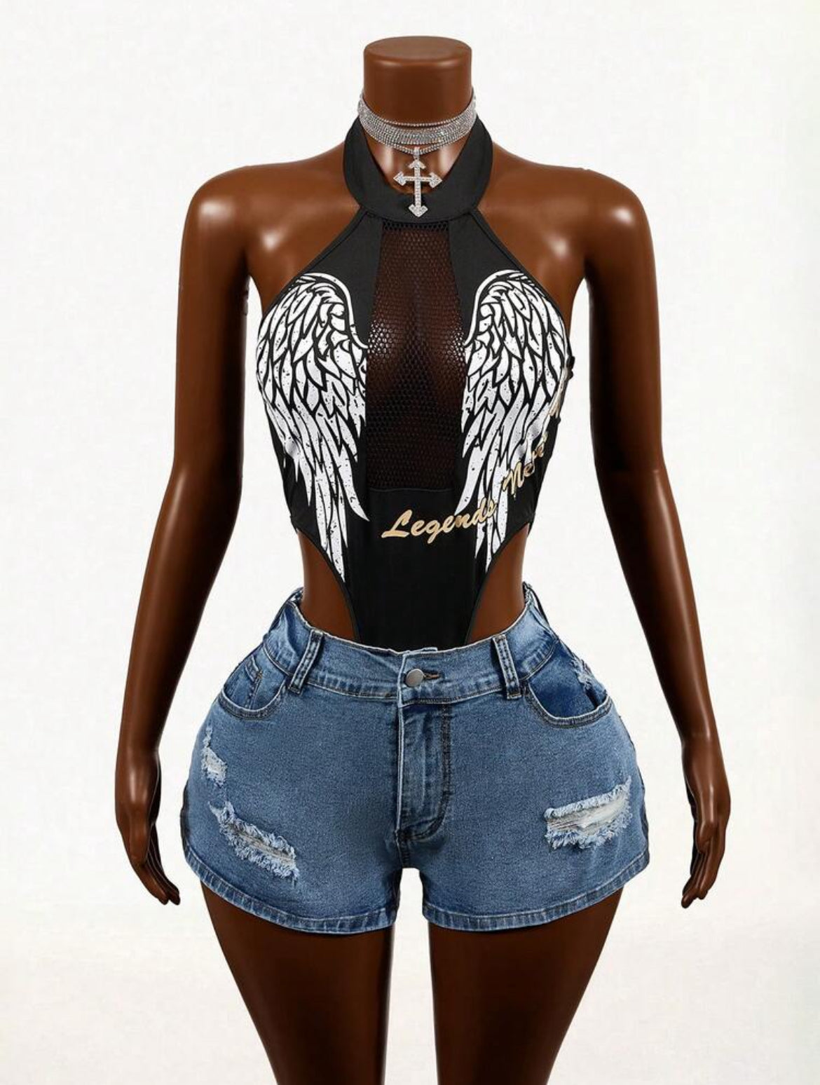 Legends Never Die Angel Wing Bodysuit